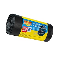 Мешки для мусора 240 л, черные, в рулоне 10 шт., ПНД 40 мкм, 1250х1000 мм, Крепак, 4607075710153 в Октябрьском Мешки для мусора 240 л, черные, в рулоне 10 шт., ПНД 40 мкм, 1250х1000 мм, Крепак, 4607075710153 в Октябрьском