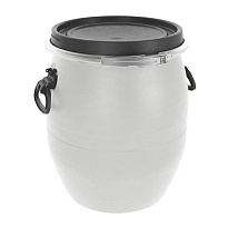 Бочка пластиковая 48 л с хомутом белая в Октябрьском