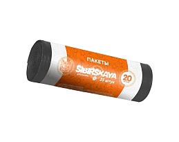 Мешки для мусора 20 л, черные, в рулоне 25 шт., ПНД, 6 мкм, 420х450 мм, SIBIRSKAYA, 101-001 S в Октябрьском
