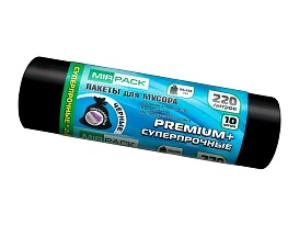 Мешки для мусора 220 л, черные, в рулоне 10 шт., ПВД, 45 мкм, 1250х930 мм, PREMIUM+, 2201068 в Октябрьском Мешки для мусора 220 л, черные, в рулоне 10 шт., ПВД, 45 мкм, 1250х930 мм, PREMIUM+, 2201068 в Октябрьском