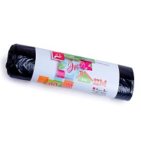 Мешки для мусора 60 л, черные, в рулоне 20 шт., ПНД, 7 мкм, 700х600 мм, Концепция Быта ЭкоДом, 601349 в Октябрьском