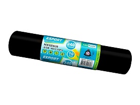Мешки для мусора 240 л, черные, в рулоне 10 шт., ПВД 80 мкм, 1300х930 мм, EXPORT, exp 24010167 в Октябрьском Мешки для мусора 240 л, черные, в рулоне 10 шт., ПВД 80 мкм, 1300х930 мм, EXPORT, exp 24010167 в Октябрьском