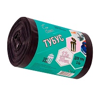 Мешки для мусора 12 л, черные, в рулоне 30 шт., ПНД, 6 мкм, 550х320 мм, Концепция Быта Tubus, 604936 в Октябрьском
